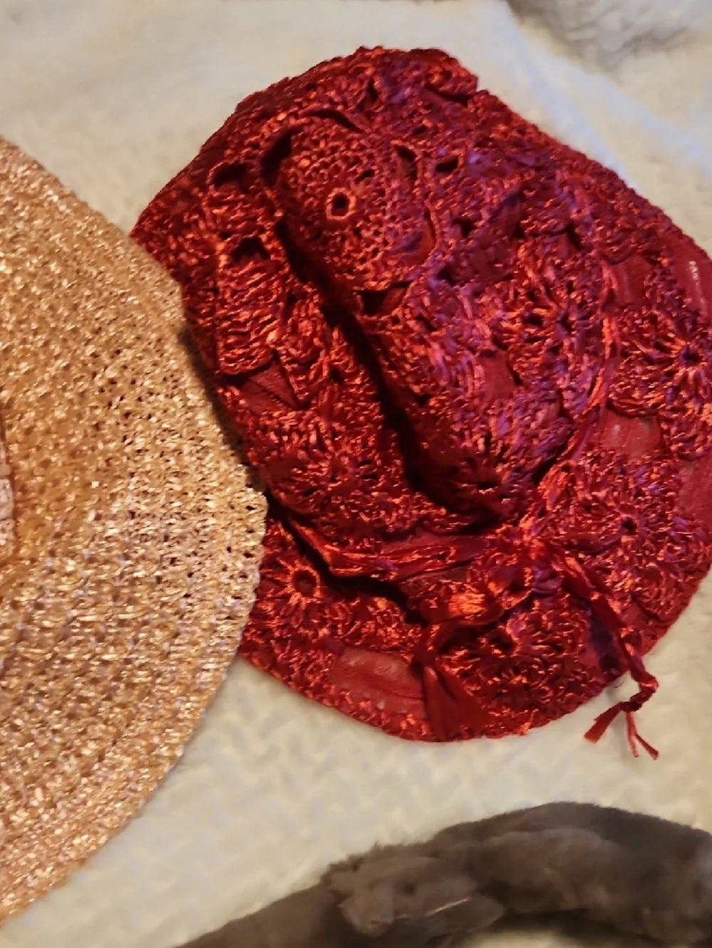 Vintage 1950s Girls Dressup Bundle With Hats, Purses, Pearls, And Headbands